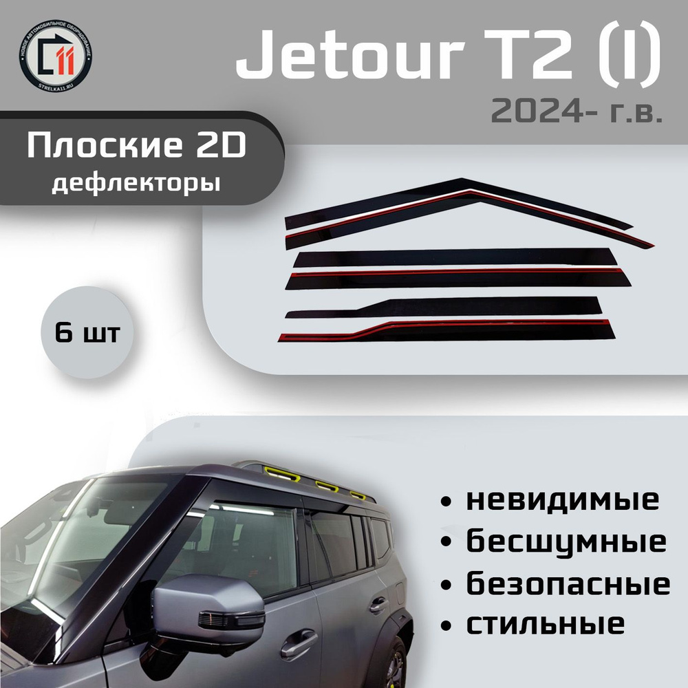 Дефлектор 2D для JETOUR T2 2024- (I) - Комплект (6шт) #1