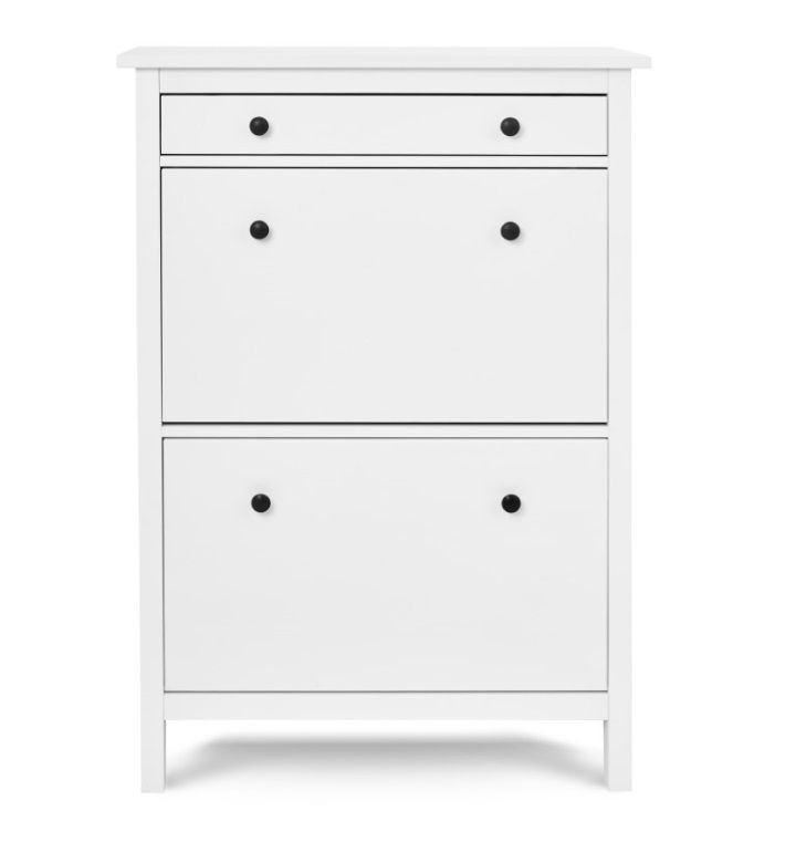 Шкаф для обуви/обувница в прихожую Хемнэс Hemnes/ Кымор, 89х128х31см, белый  #1