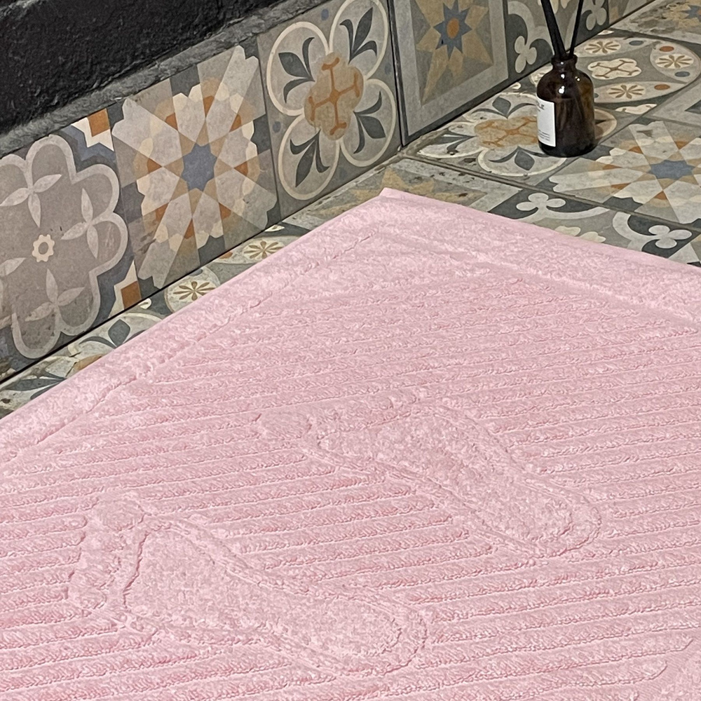 Полотенце-коврик махровое для ног TM TEXTILE 50x70 розовый 41, 1шт.,плотность 700  #1