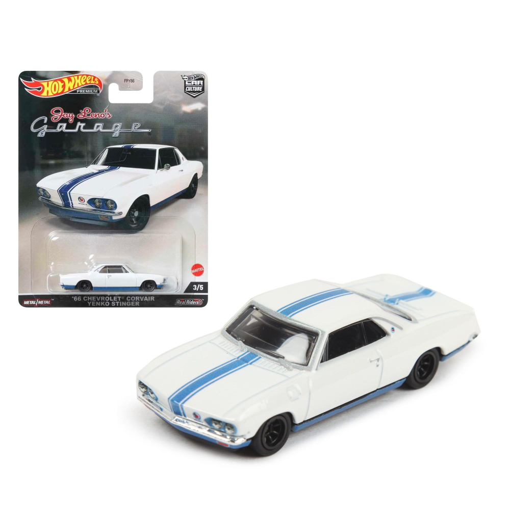 Машинка Hot Wheels Premium HCJ84 '66 Chevrolet Corvair Yenko Stinger Jay Leno's Garage 3/5 #1