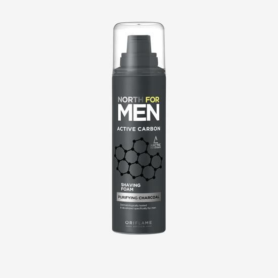 ORIFLAME Пена для бритья North for Men Active Carbon, 200мл #1