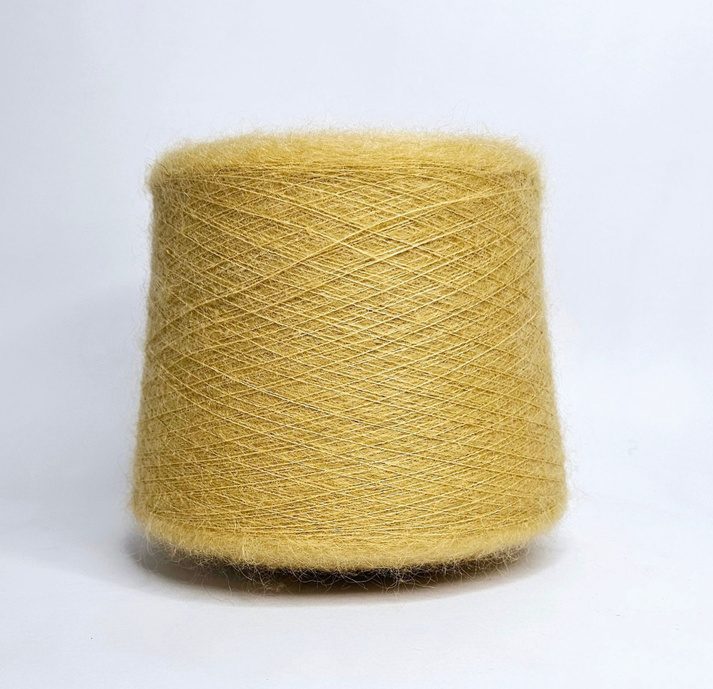 Пряжа для вязания Filcom art Aurora, кид мохер 70% шелк 30%, 850 м в 100 гр (охристо-горчичный) 100 гр #1