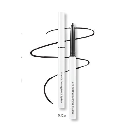 Ottie Тонкий карандаш для глаз Slim-Fit Drawing Pencil Eyeliner #01 Black, 12г #1
