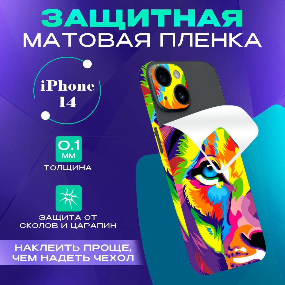 Защитная пленка на iPhone 14 с текстурным принтом #1