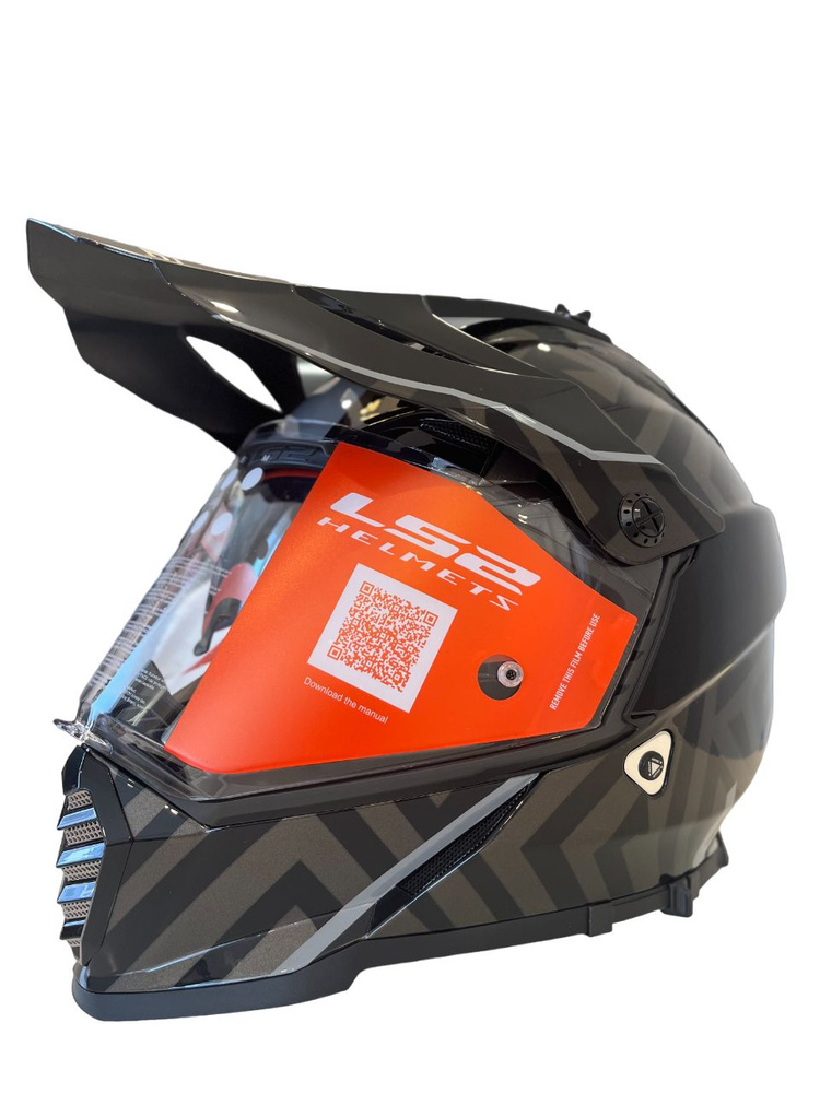 Кроссовый шлем для мотоциклистов LS2 MX436 PIONEER EVO NOMAND Grey Silver L  #1
