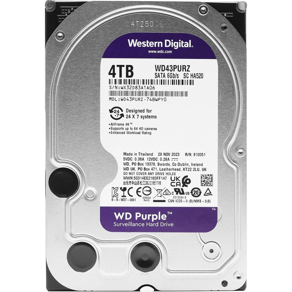 Western Digital 4 ТБ Внутренний жесткий диск (WD43PURZ)  #1