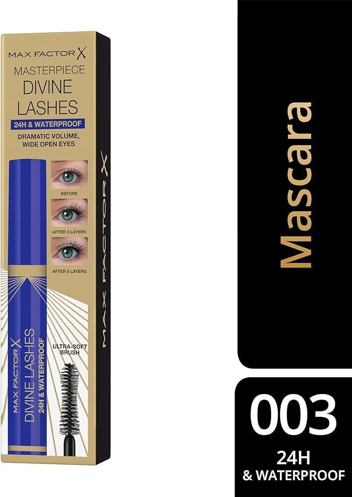 MAX FACTOR divine lashes mascara 24h, ВОДОСТОЙКАЯ ТУШЬ ДЛЯ РЕСНИЦ, оттенок BLACK  #1