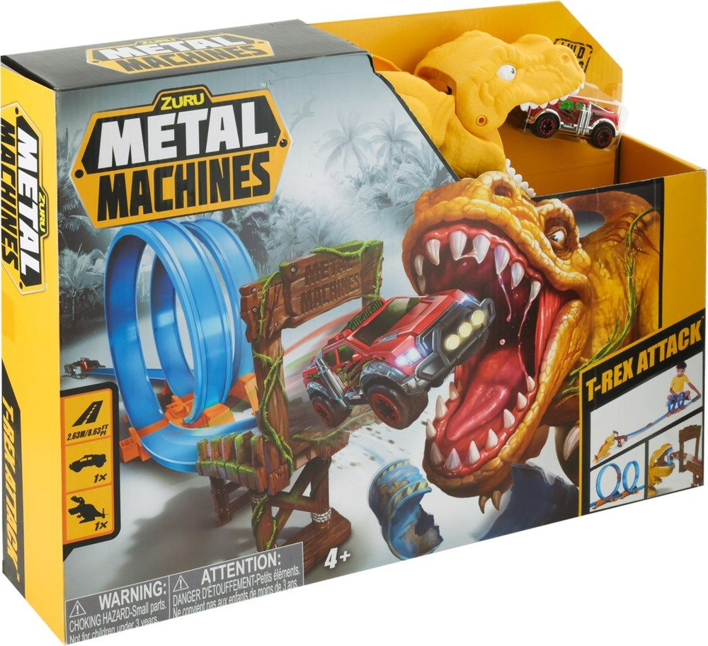 Набор игровой ZURU Metal Machine Трек-динозавр с машинкой, арт.6702  #1