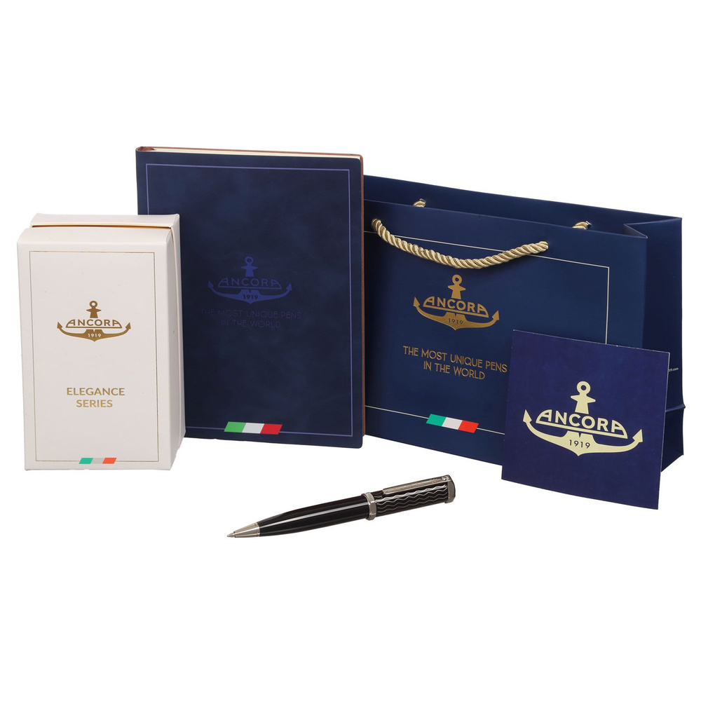 Лимитированная ручка Ancora 1919 Italia "Gentleman" подарочный набор с ежедневником А5 и фирменным пакетом, #1