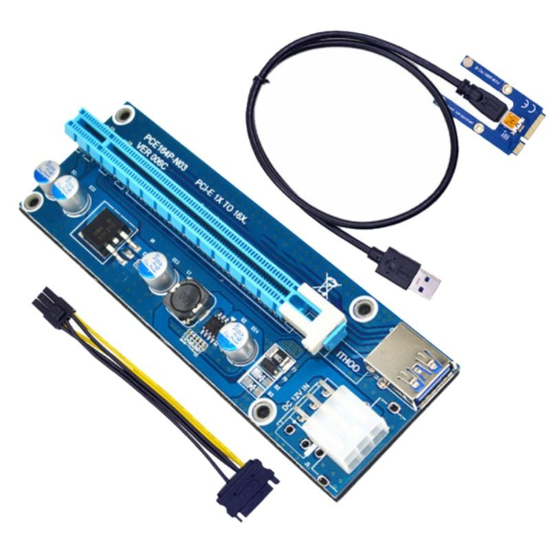 Переходник Mini PCIe на PCI Express 16X для майнинга внешних графических карт ноутбука BTC mPCIe в слоте #1