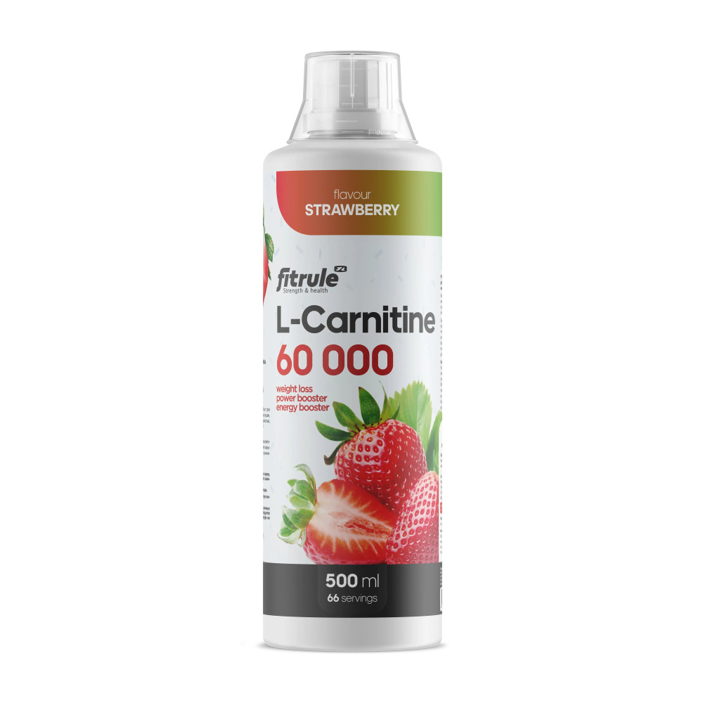 Безалкогольный напиток Fitrule L-Carnitine 60000 Concentrate 500ml (Клубника),концентрированная пищевая #1