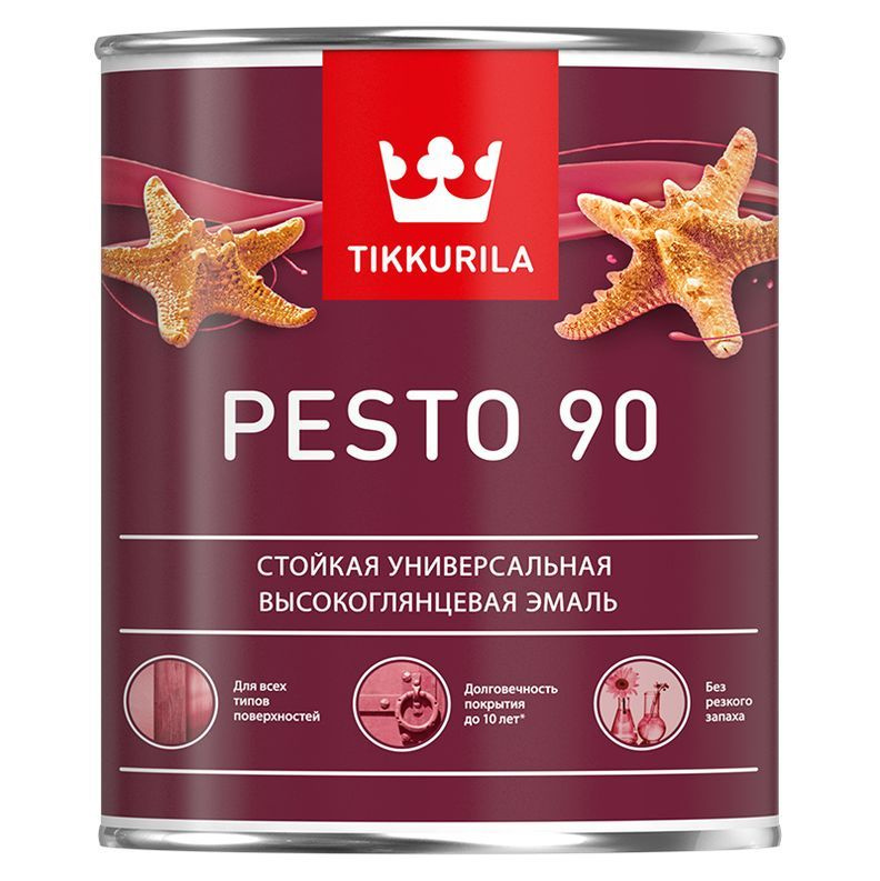 Эмаль алкидная универсальная PESTO 90 база A высокоглянцевая 0.9л Tikkurila 103891  #1