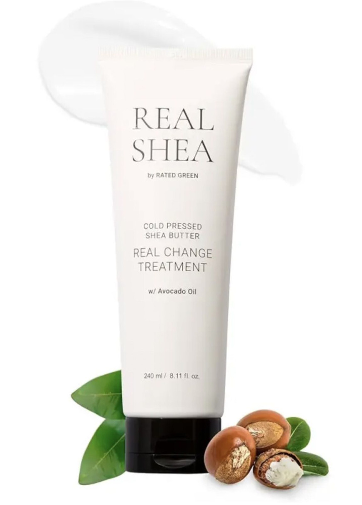 RATED GREEN Питательная маска для повреждённых волос с маслом ши REAL SHEA Real Changing Treatment, 240млl #1