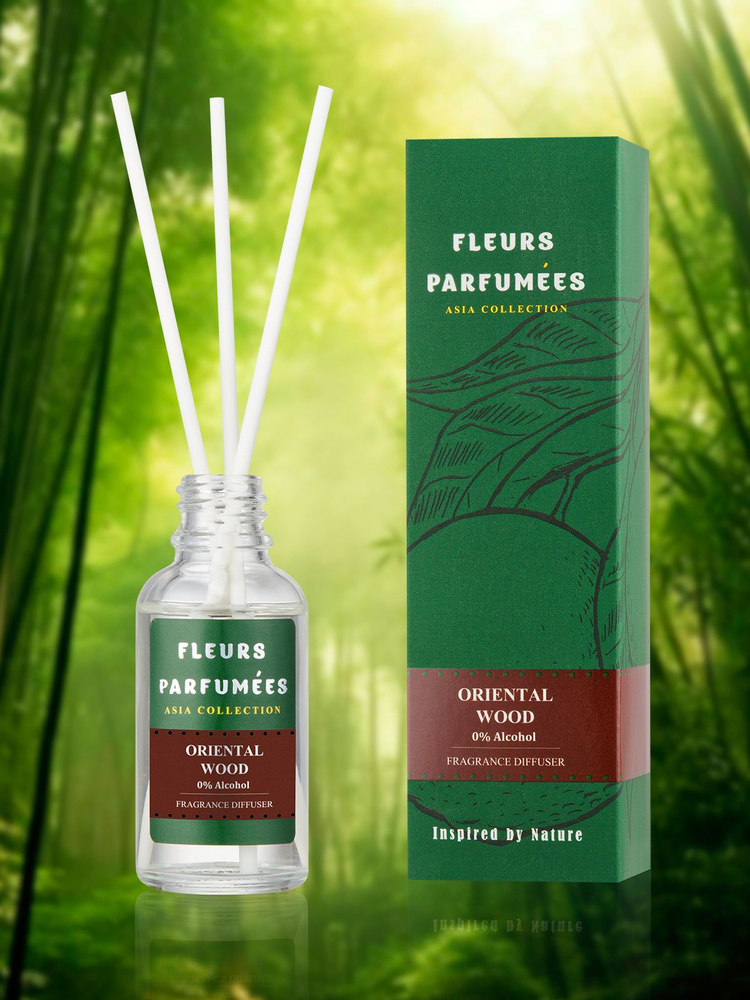 Ароматический диффузор с палочками FLEURS PARFUMEES "ORIENTAL WOOD"(Восточный лес) Франция  #1