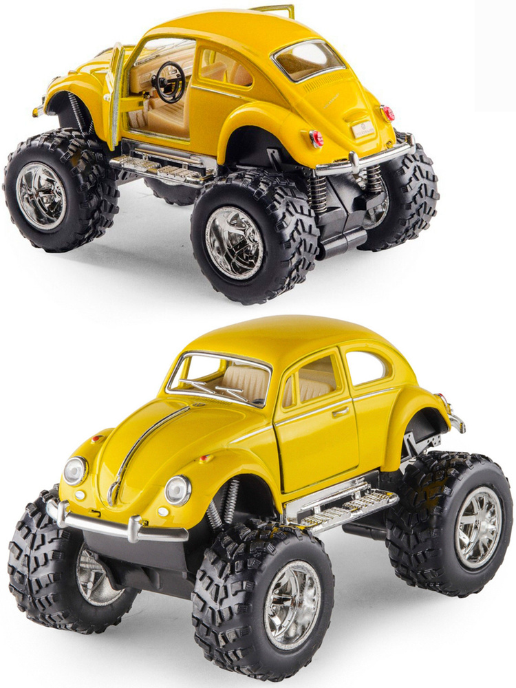 Металлическая машинка Kinsmart 1:32 1967 Volkswagen Classical Beetle (off Road) KT5057DB инерционная #1