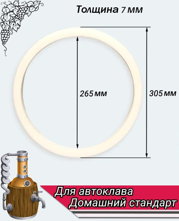 Автоклав Домашний Стандарт, уплотнительное кольцо, силиконовая прокладка.  #1