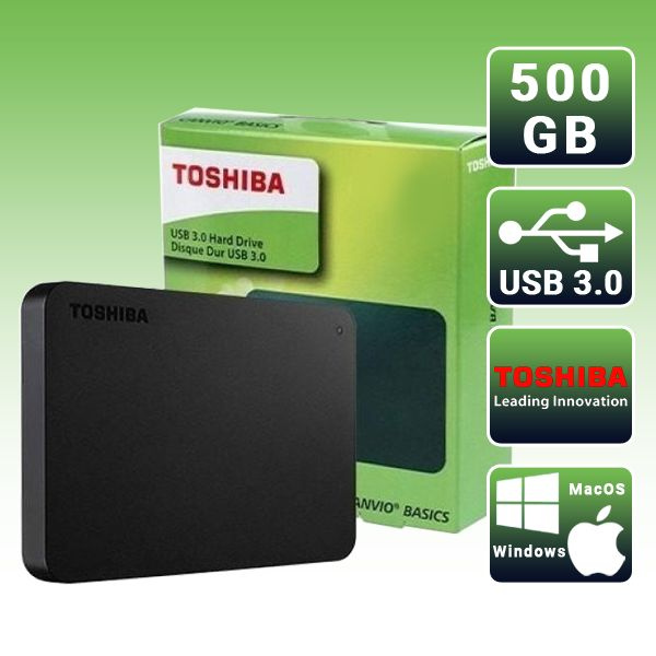 Toshiba 500 ГБ Внешний жесткий диск (HDTB410YK3AAH), черный #1