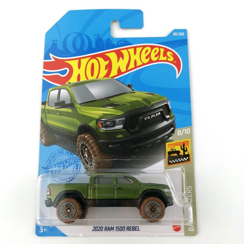 Машинка Mattel Hot Wheels 2021 C4982 2020 Ram 1500 Rebel Green #1