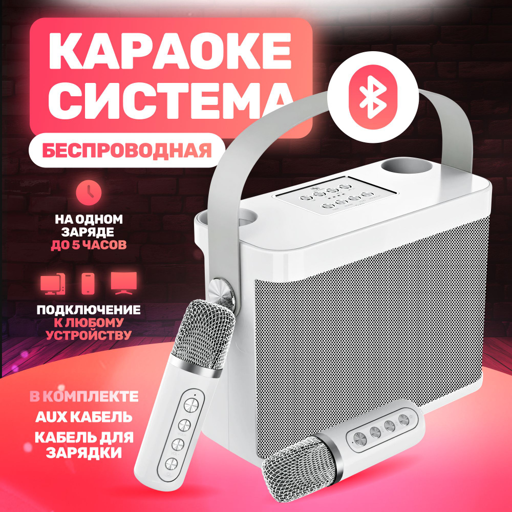 Беспроводная Bluetooth караоке система MicDrop с микрофонами #1