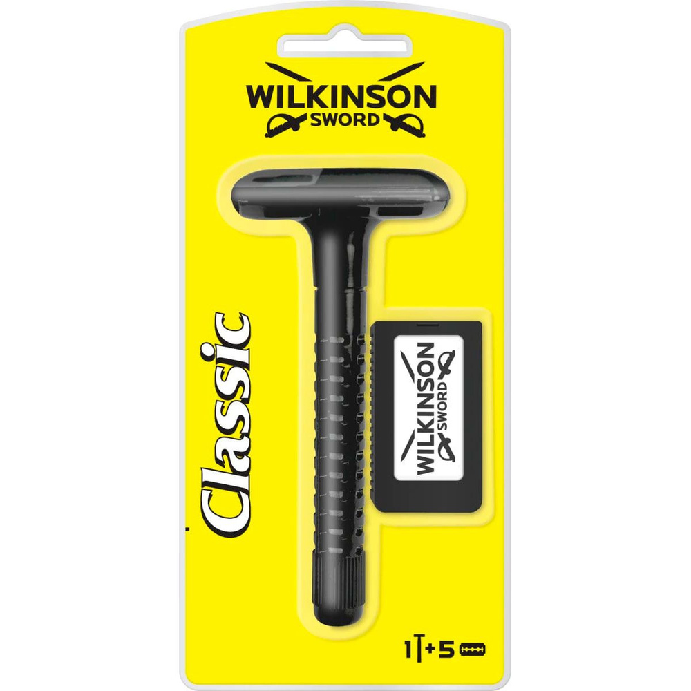 Wilkinson Sword Бритва CLASSIC (1 станок, 5 лезвий), классическая Т-образная, металлич.стержень  #1