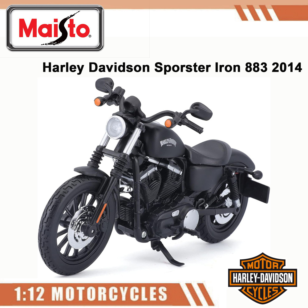 Металлический мотоцикл Maisto Harley Davidson Sporster Iron 883 2014, масштабная коллекционная модель #1