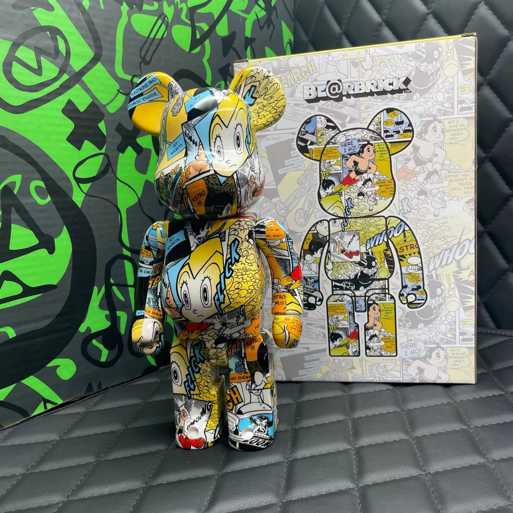 Игрушка Bearbrick Basquiat x Astro Boy 28см 400% #1