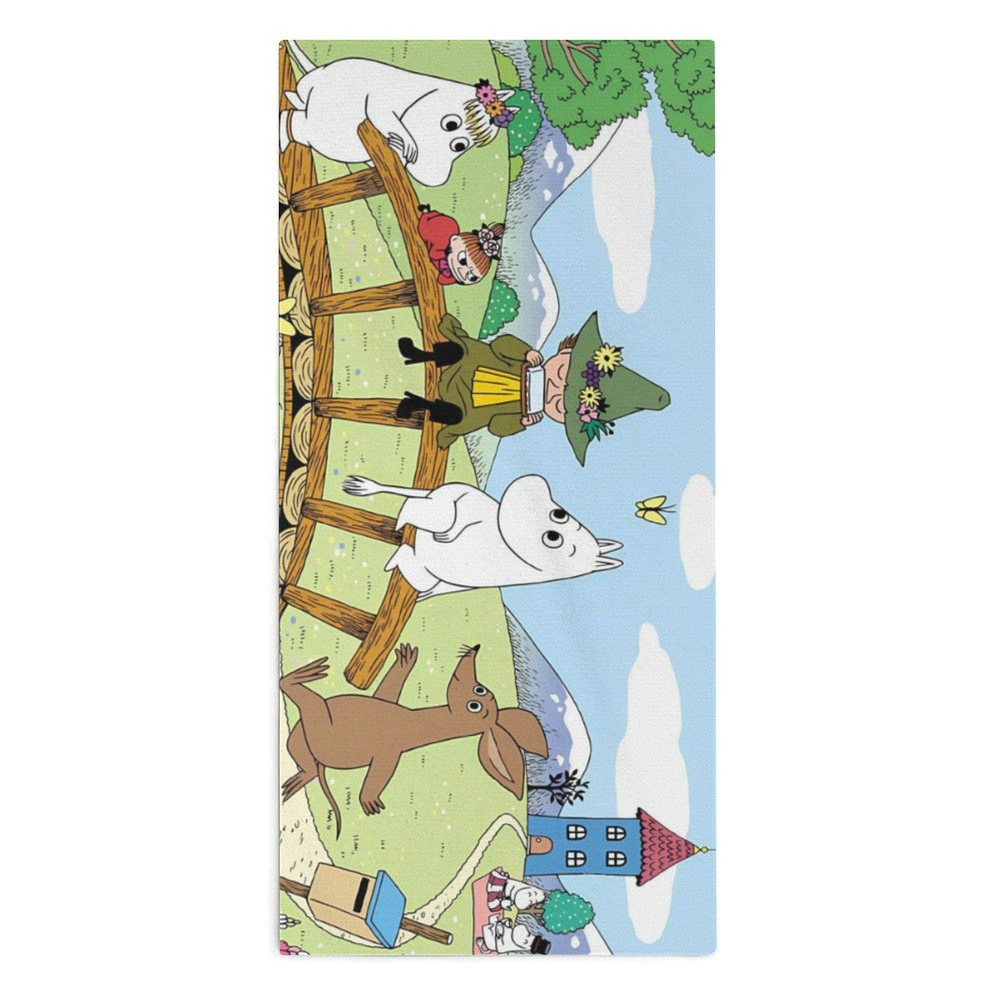 Moomin Полотенце для лица, рук, Микрофибра, 30x70 см, разноцветный, 1 шт.  #1