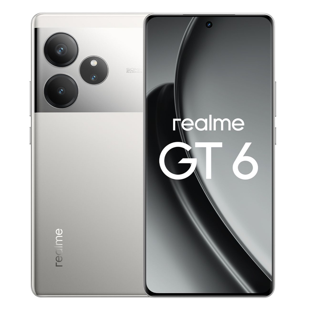 realme Смартфон GT 6 12/256GB Silver 12/256 ГБ, серебристый #1