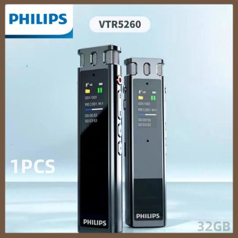 Philips MP3-плеер VTR5260 32 Гб Диктофон 32 ГБ, серый #1