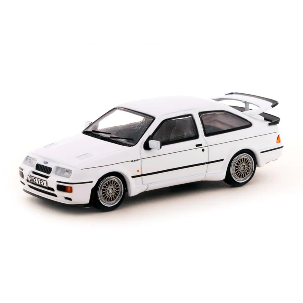 Машинка Tarmac Works 1/64 Ford Sierra Rs500 Cosworth White Diecast Scale Model Car #1