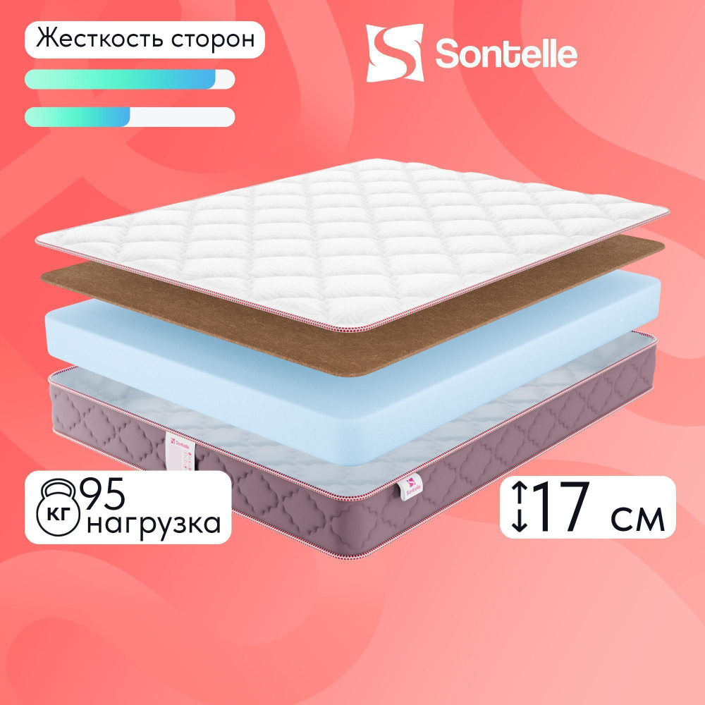 Матрас жесткий Sontelle Милс Flex Plus, Беспружинный, 70х140 см #1