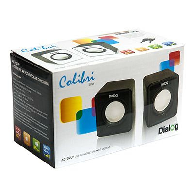 Акустика компьютерная Dialog Colibri Ac-02up Black акустические колонки 2.0, 5W Rms, питание от Usb (диалог #1