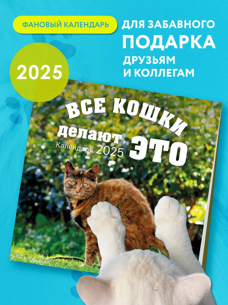 Календарь c какающими кошками на 2025 год настенный #1