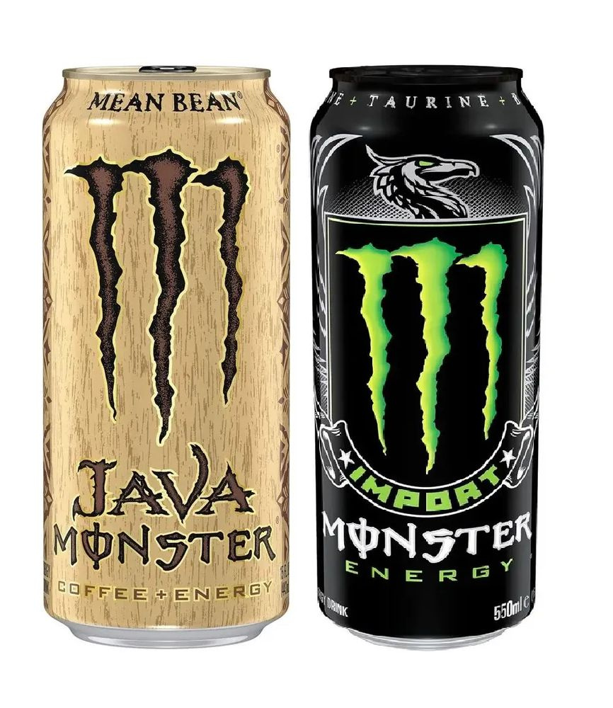 Набор из 2 энергетических напитков Monster Energy Java Mean Bean 500 мл и Import 550 мл, США  #1