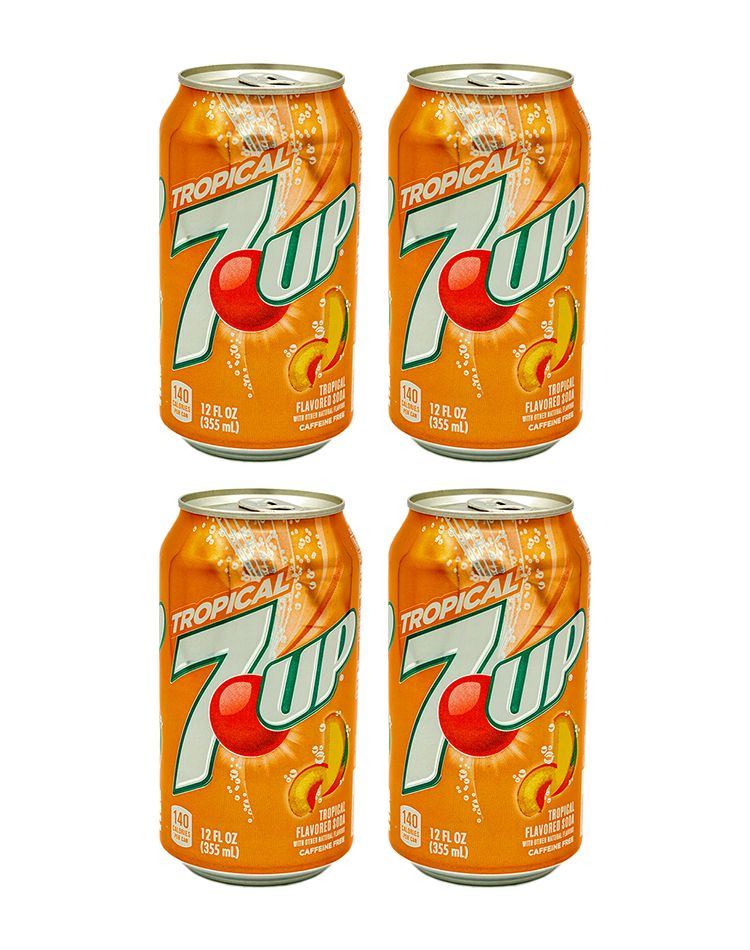 Газированный напиток 7Up Tropical с тропическим вкусом, 4 шт x 355 мл  #1