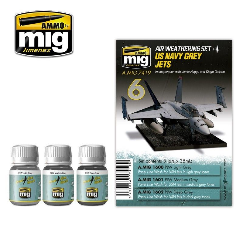 Набор смывок US Navy Grey Jets (Ammo Mig) #1