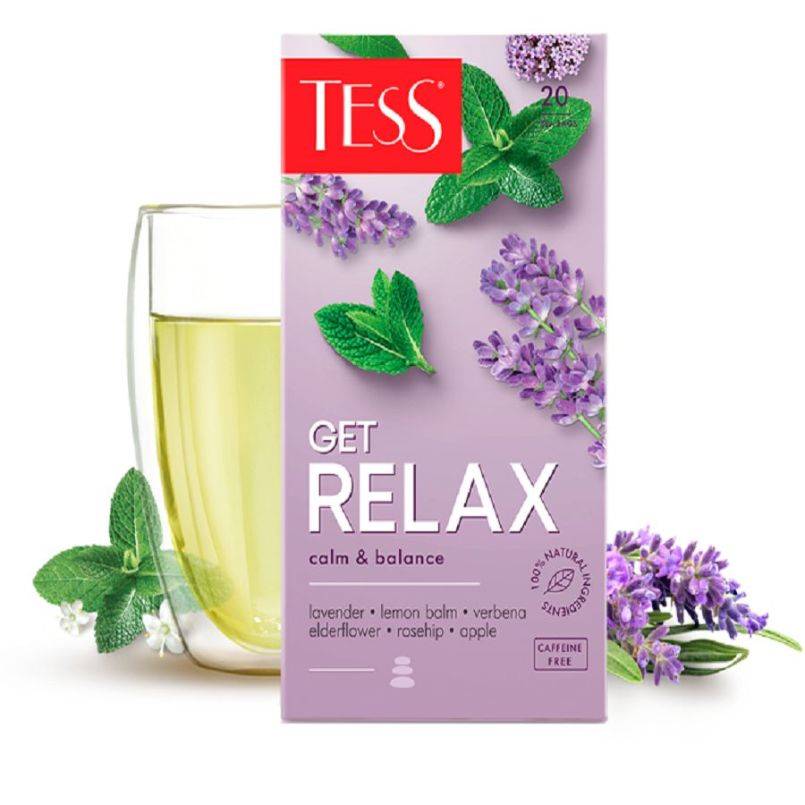 Чай в пакетиках травяной TESS Get RELAX (Гет Релакс) с ароматом бузины, 20 пак.  #1