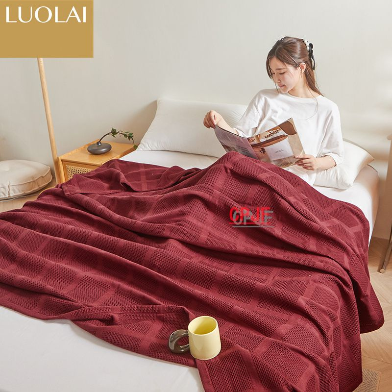 LUOLAI HOME TEXTILE Детский плед Хлопок, Пряжа, длина 230 см, ширина 200 см.  #1