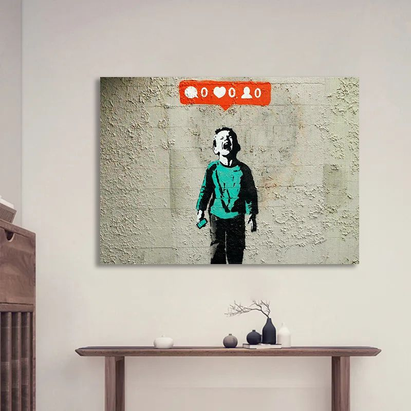 Картина Бенкси, граффити, Banksy, 50х70 см. #1