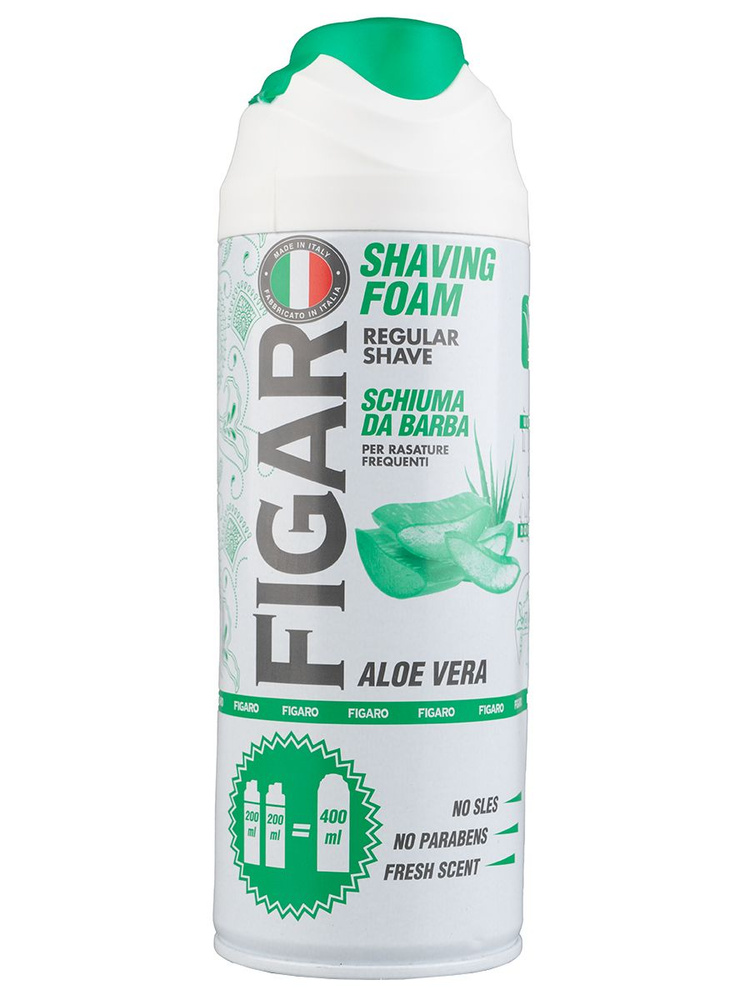 Figaro Пена для бритья для мужчин Aloe Vera 400мл #1