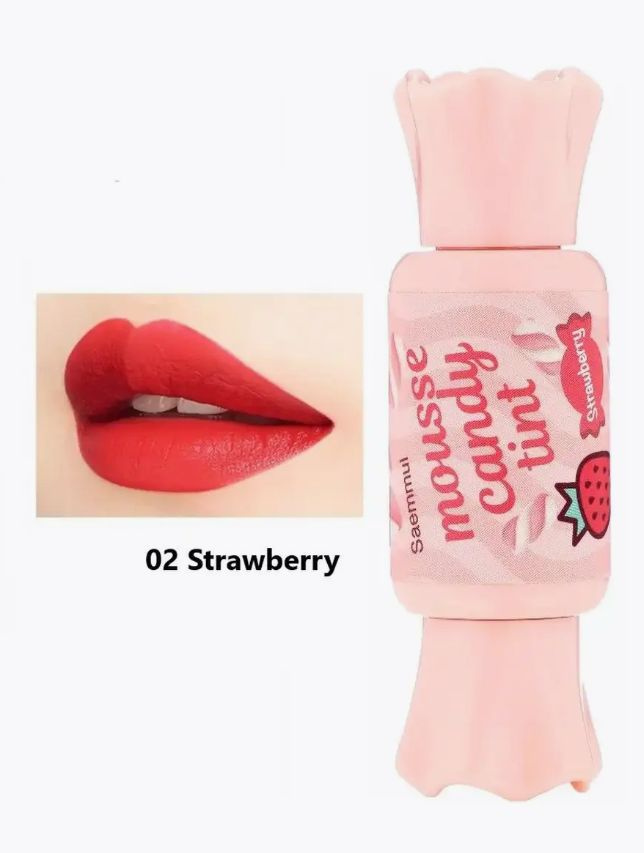 The Saem Saemmul Mousse Candy Tint #02 Strawberry Mousse тинт для губ конфетка (8г.)  #1