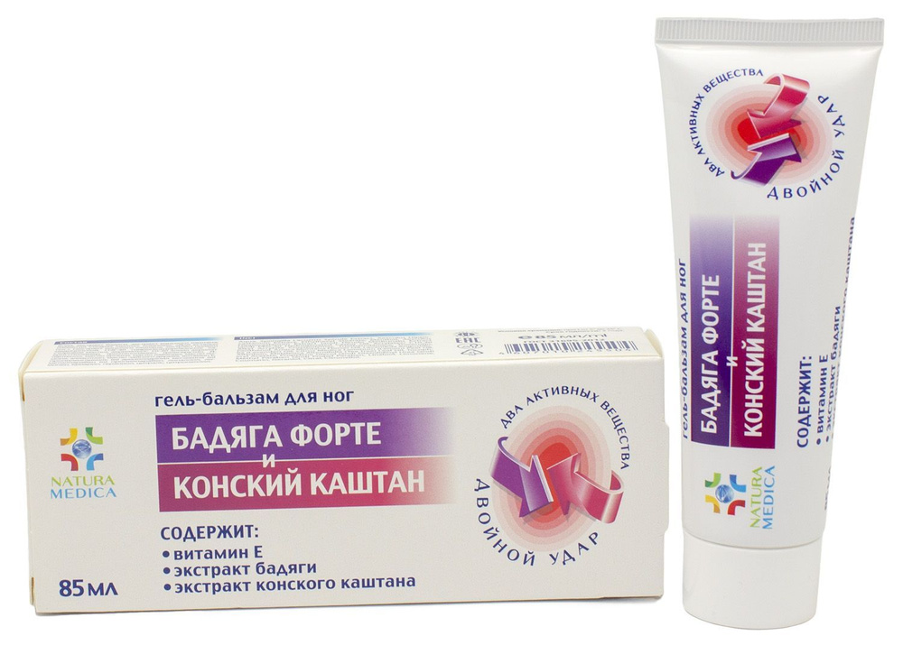 Гель-бальзам для ног Бадяга форте и Конский каштан серии Natura Medica, 85 мл  #1