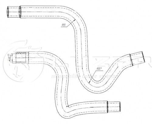 Кмпл патрубков отоп. EPDM для а/м ВАЗ 2190-2192 Гранта (2шт.) (LPKh 0190)  #1