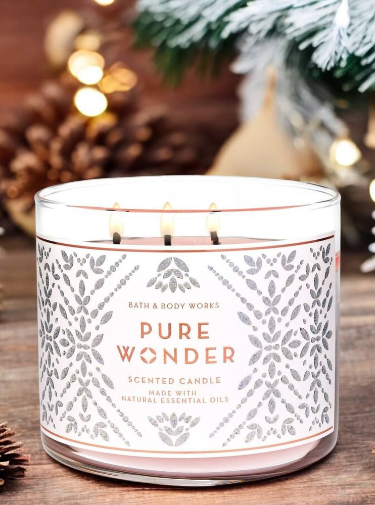 Свеча Bath & Body Works PURE WONDER Scented Candle #1