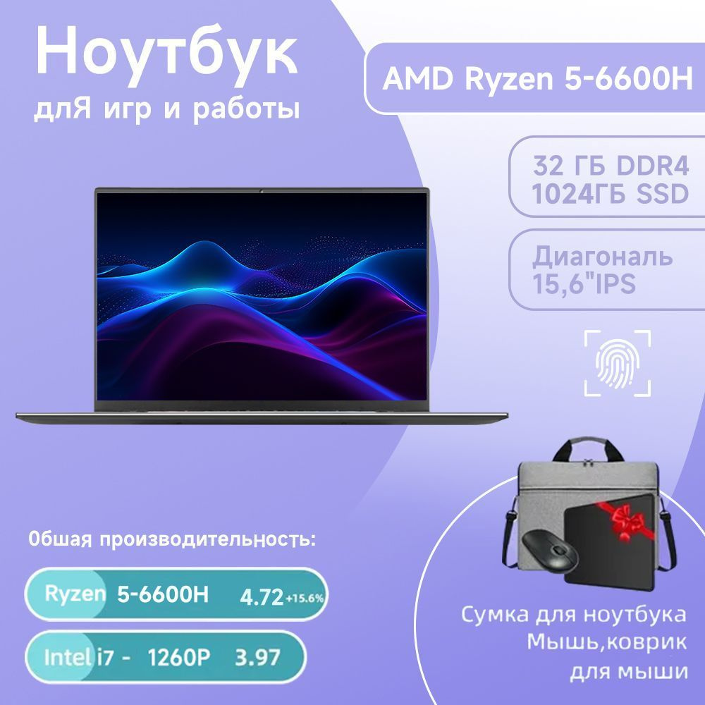 Ninkear Z-Book A15 Pro Игровой ноутбук 15.6", AMD Ryzen 5 6600H, RAM 32 ГБ, SSD 1024 ГБ, AMD Radeon, #1