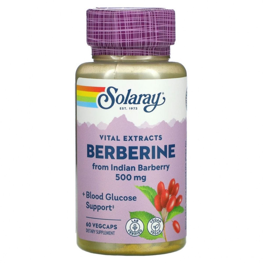 Берберин Solaray Berberine from indian Barberry 500 mg 60 капсул #1