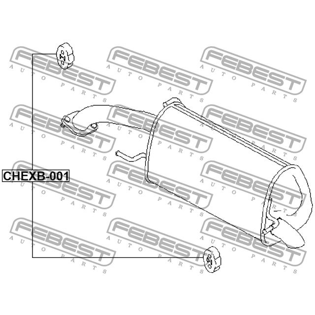 Подвеска глушителя CHEVROLET LANOS CHEXB-001 FEBEST CHEXB-001 #1