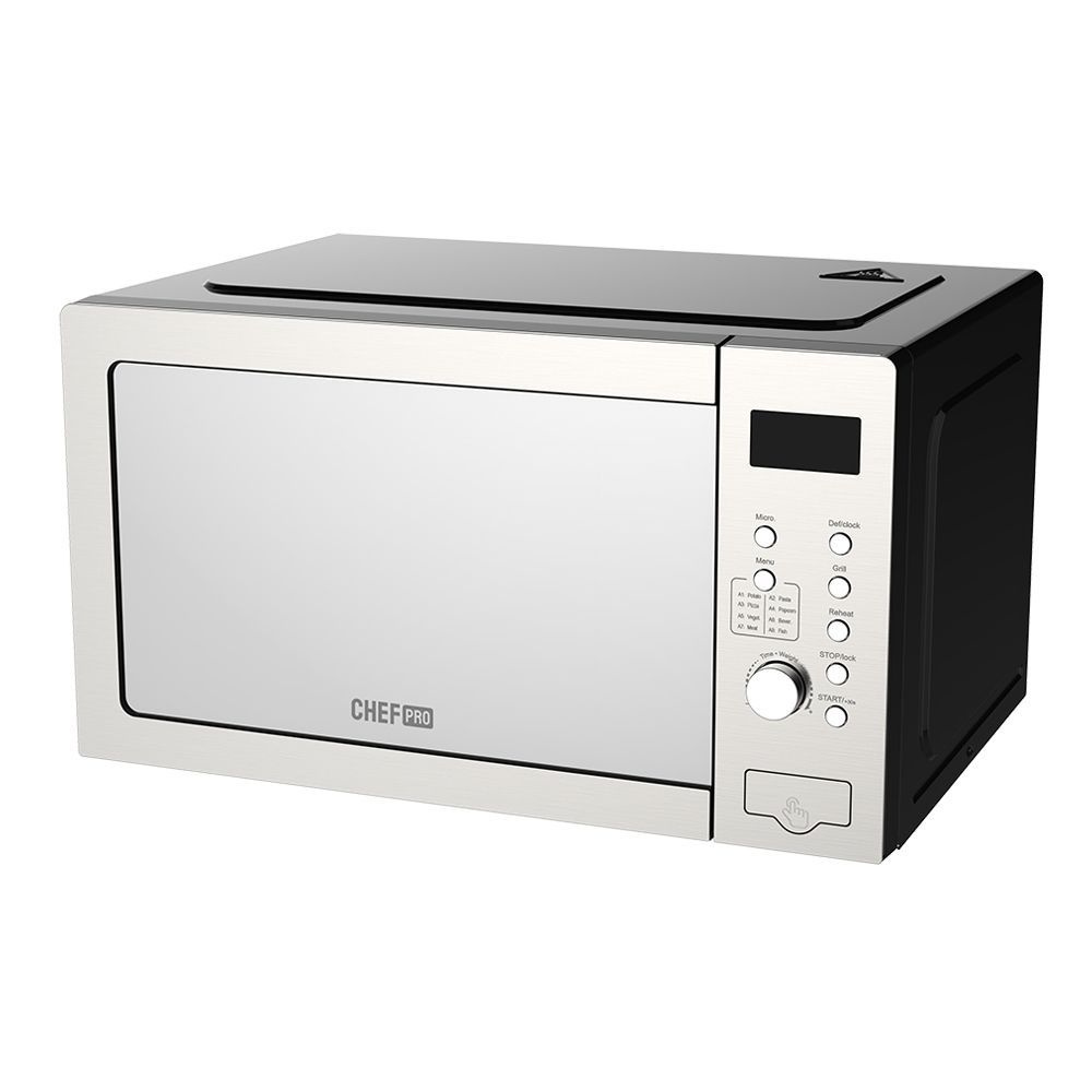 Микроволновая печь CHEF PRO CF-MW1957A с грилем, 33л, 2500Вт, микроволновка, черный/сталь  #1