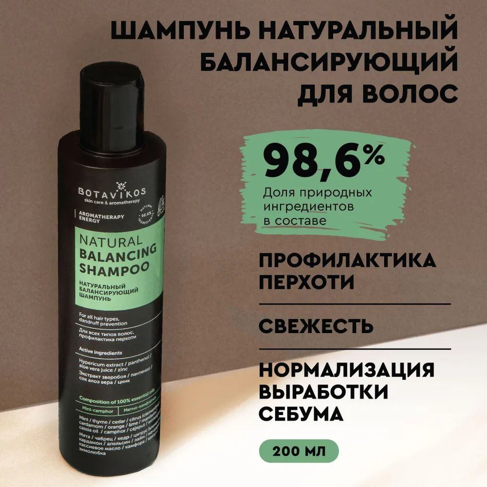 Botavokos Натуральный балансирующий шампунь Aromatherapy Energy, профилактика перхоти, 200мл  #1