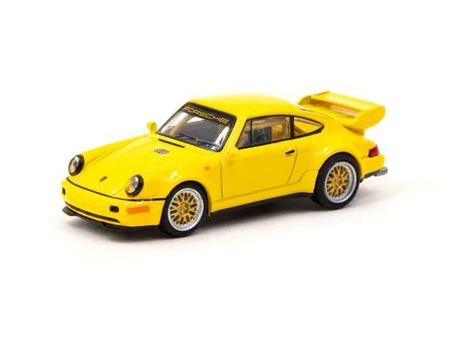 Коллекционная машинка Tarmac Works 1:64 Porsche 911 RSR 3.8 Yellow #1